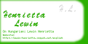 henrietta lewin business card